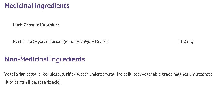 Berberine (anciennement Berberine HCl) · 500 mg