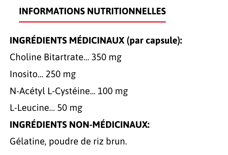 Choline Inositol + NAC