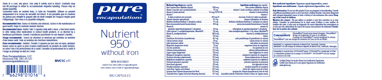 Nutrient 950 (sans fer)