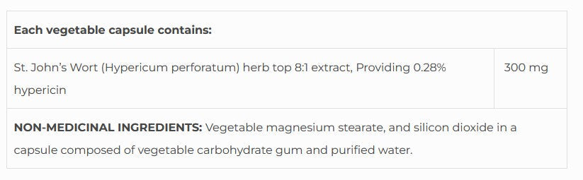 St. John’s Wort SAP - Millepertuis