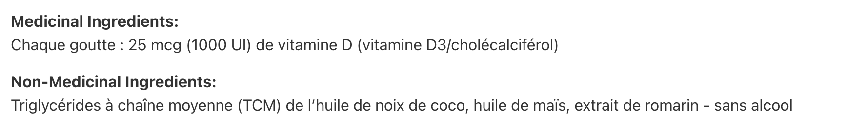 Vitamine D pour tous 25 mcg (1000 UI)